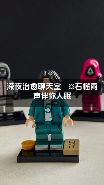 抖音石榴雨声助眠视频封面：深夜治愈聊天室🎤石榴雨声伴你入眠